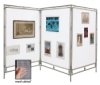 Zig Zag Steel Frame MeshPanel Display Wall  w/ Three 5 ft &times 7 ft Panels 
