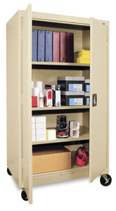 Mobile General Storage Cabinet, Putty