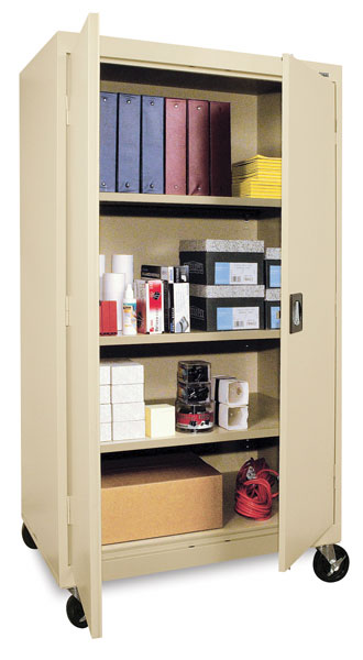 Mobile General Storage Cabinet, Putty