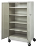 Mobile General Storage Cabinet, Light Gray
