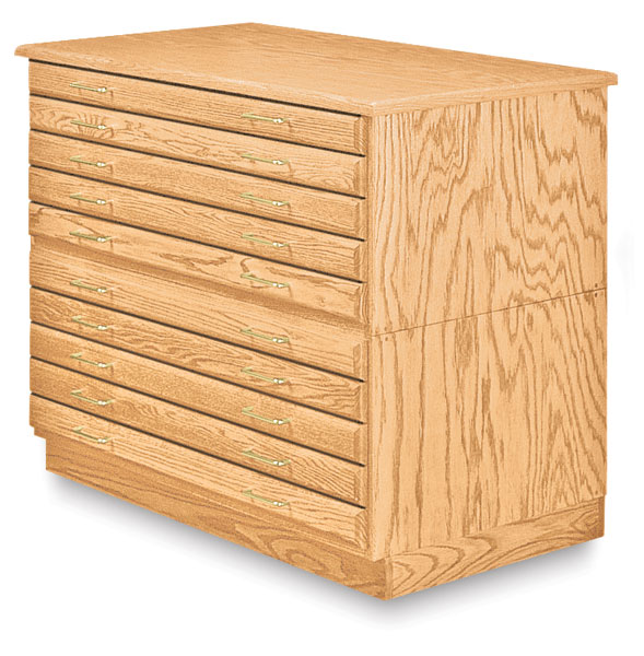 5-Drawer Files, Base, and Cap in Natural Oak