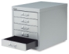 Organizer with 5 Drawers, Silver