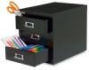 Organizer with 3 Drawers, Black
