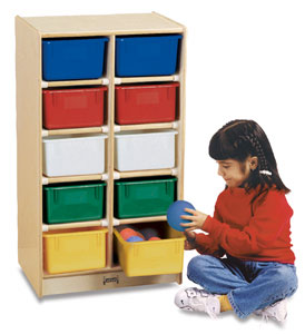 Mobile Storage Unit with 10 Trays 