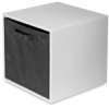 White Cube with Black Fabric Bin White Cube with Black Fabric Bin