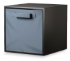 Black Cube with Dark Gray Fabric Bin