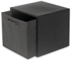 Black Cube with Black Fabric Bin