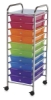 Mobile Storage Cart, 10-Drawer Multi