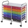 Mobile Storage Cart, 12-Drawer Multi