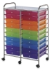Mobile Storage Cart, 20-Drawer Multi