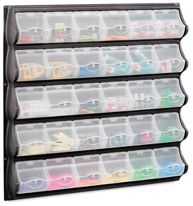 Panel with 30 Bins, Black