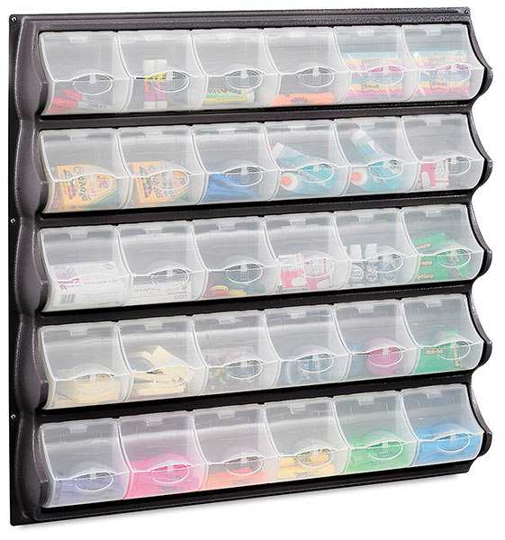 Panel with 30 Bins, Black