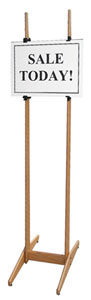 Display Easel, Shown with Hanging Clips
