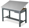 Small Economy Ranger Drawing Table with Tool Drawer and Plan Drawer