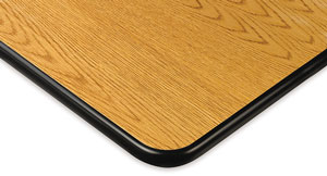 Golden Oak with Black Trim