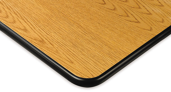 Golden Oak with Black Trim