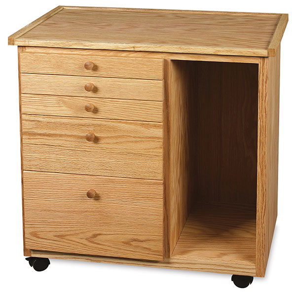 Studio 5-Drawer Taboret with Side Cubby