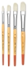 Pocket Bristle Brushes, Set of 4 Filberts