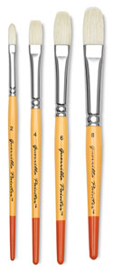 Pocket Bristle Brushes, Set of 4 Filberts