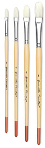 Filbert Bristle Brushes, Set of 4