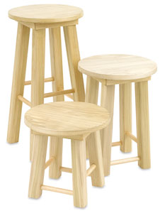 Solid Poplar Stools