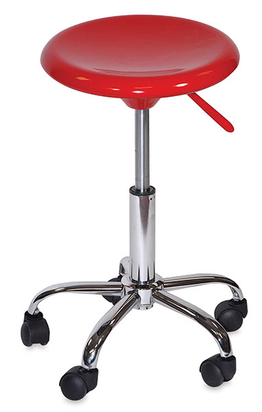 Desk Stool, Hi-Gloss Red