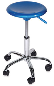 Desk Stool, Metallic Blue