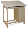 Hann Six-Drawer Wood Drawing Table