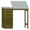 Pedestal Desk with Split Top