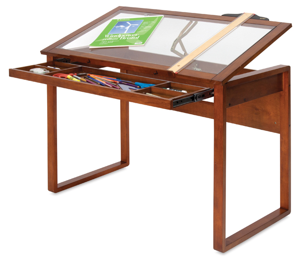 Ponderosa Table, Glass Top (Art Supplies Not Included)