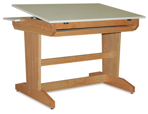 Art/Drafting Table, Natural Oak Finish