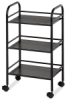 Mobile Shelf Cart, Black