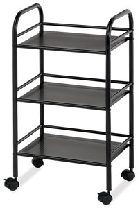 Mobile Shelf Cart, Black