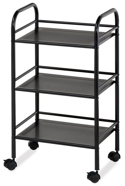 Mobile Shelf Cart, Black
