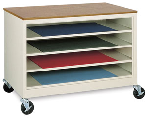 Paper Storage Cabine with 4 Shelves