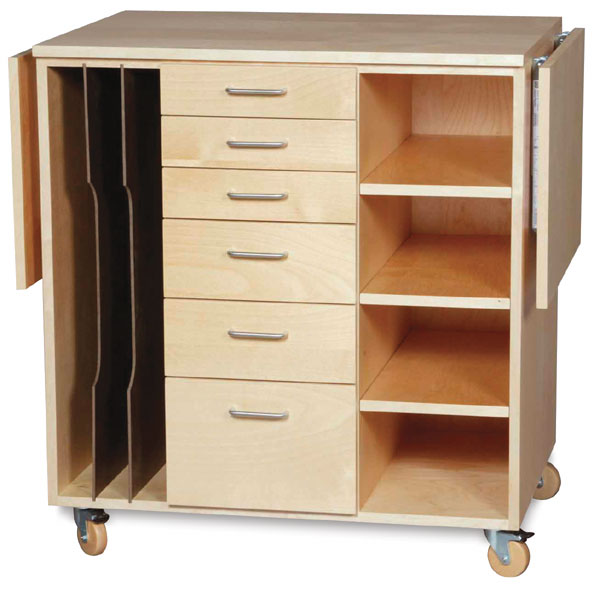 Watercolor Station Without Doors, Birch Top