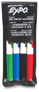 Fine Point Markers, Set of 4 with Pouch