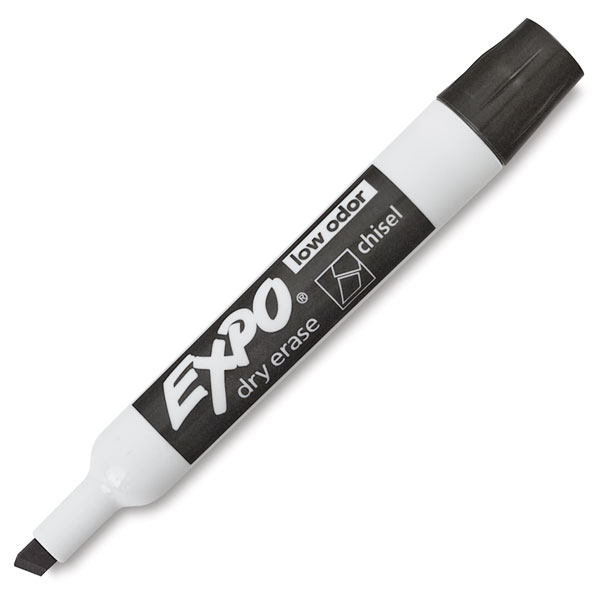 Black Chisel Tip Dry Erase Low Odor Marker
