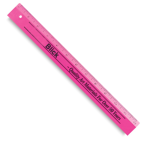 plastic ruler impression