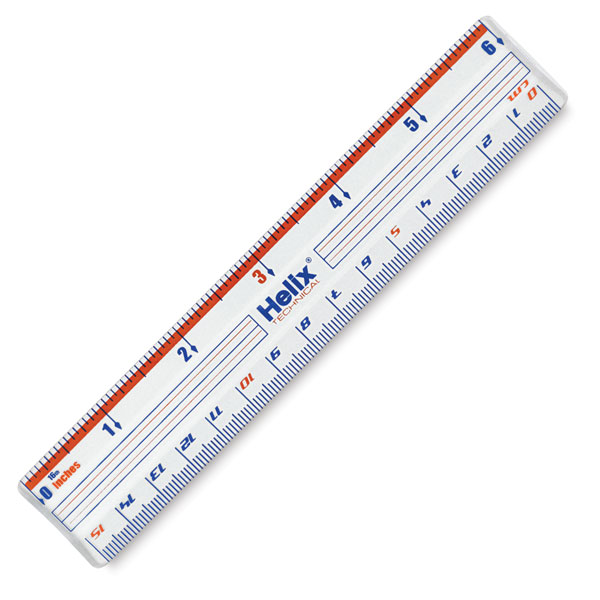 Shatterproof Plastic Ruler, 6"