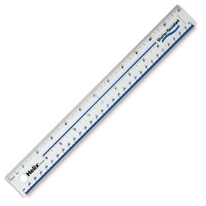 Shatterproof Plastic Ruler, 12"