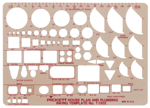 House Plan and Plumbing Template