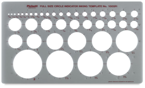 Chartpak Pickett Circle Templates BLICK art materials