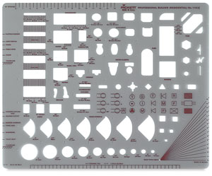 House Plan &frac14;" Template