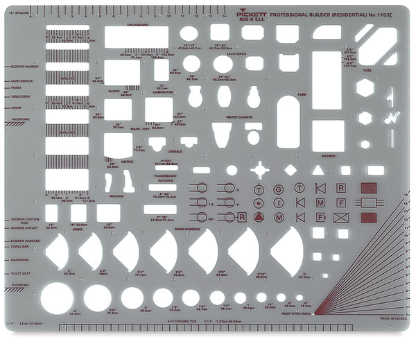House Plan &frac14;" Template