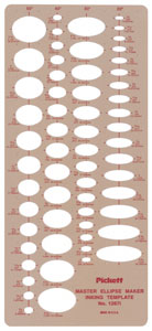 Master Ellipse Maker (20&deg; to 50&deg;) Template