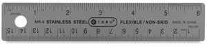 Flexible Stainless Steel Ruler, 6"