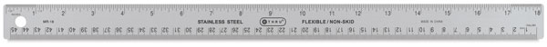Flexible Stainless Steel Ruler, 18"