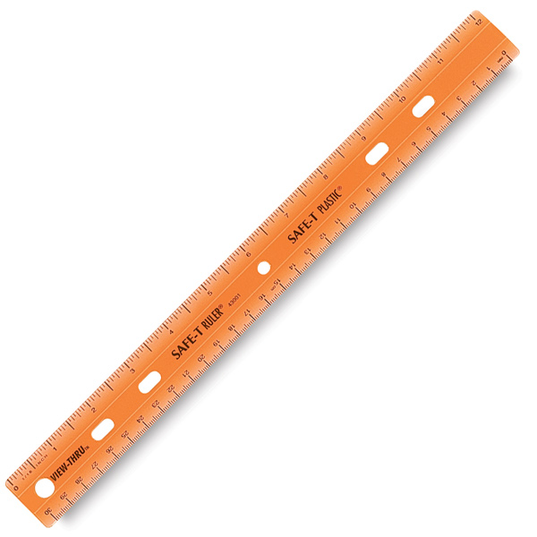 Safe-T View-Thru Non-Shatter Ruler