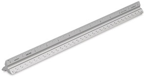 Solid Triangular Drafting Scale, Architect 12"